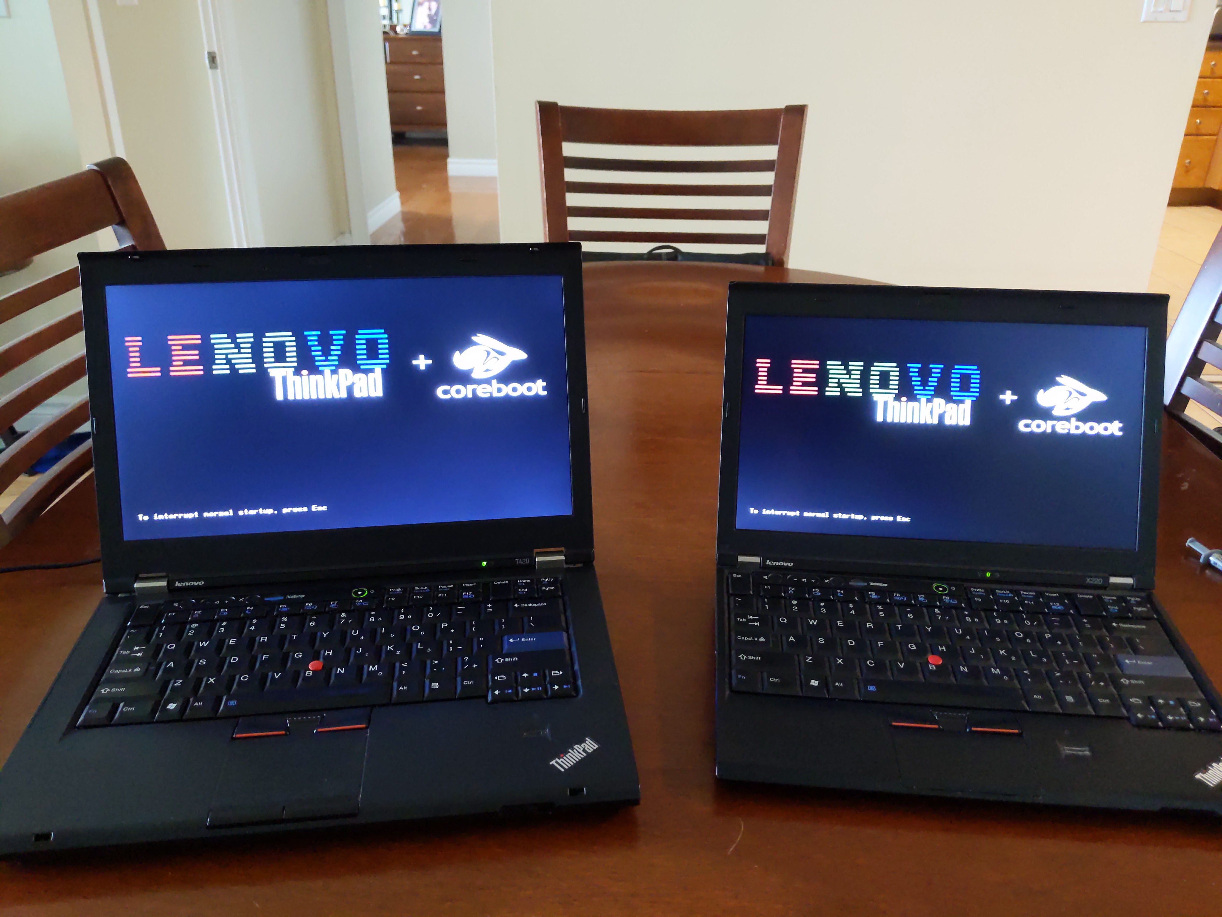 Corebooted ThinkPad Twins